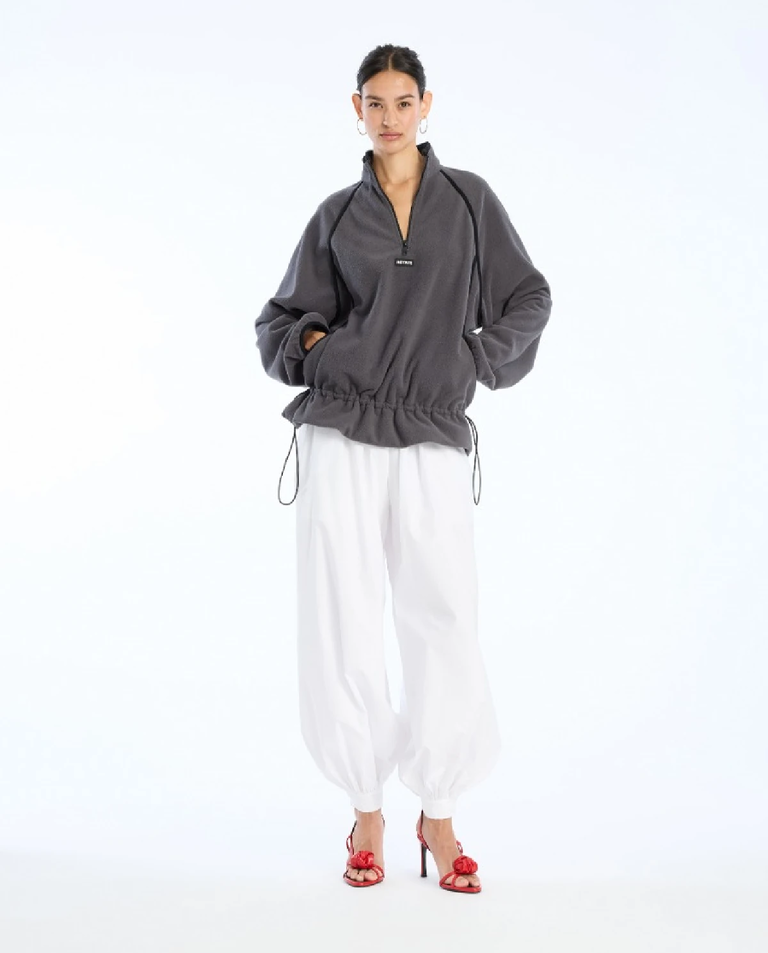 Ciemnoszara polarowa kurtka - Image #2