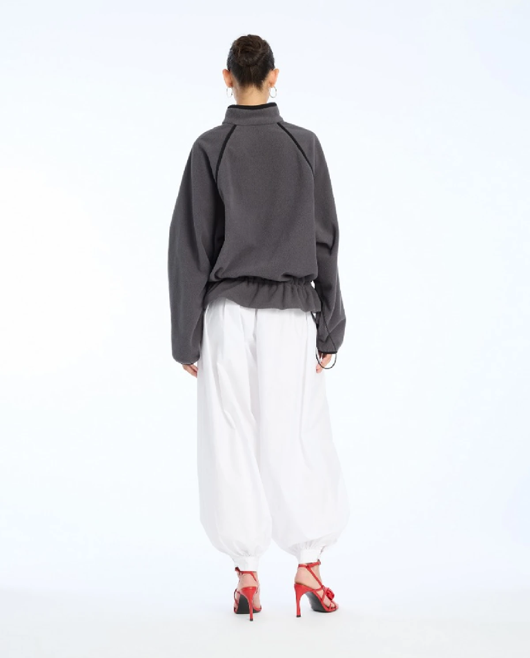 Ciemnoszara polarowa kurtka - Image #3