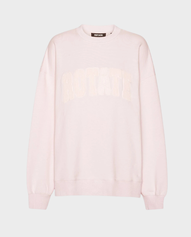 Jasnoróżowa bluza z logo