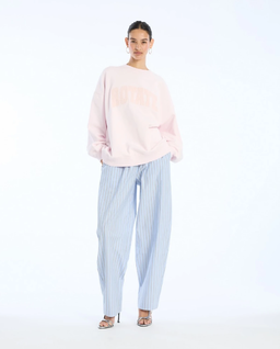 Jasnoróżowa bluza z logo - Image #2