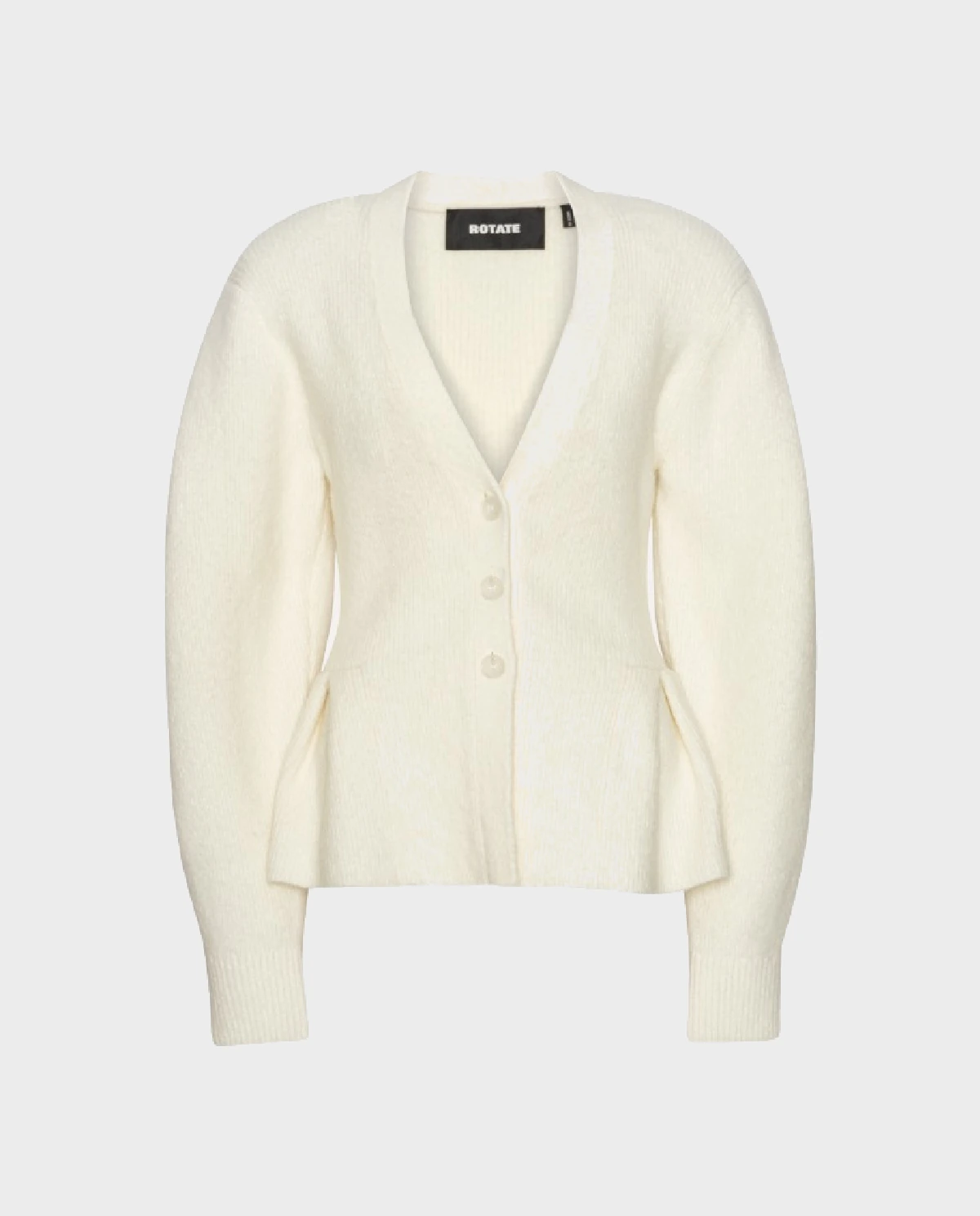 Kremowy kardigan z baskinką - Image #1