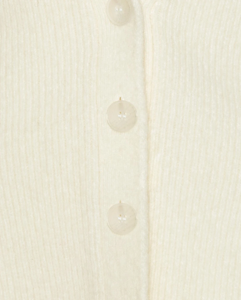 Kremowy kardigan z baskinką - Image #4