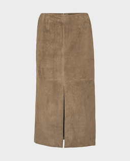 Zamszowa spódnica ołówkowa midi - Image #1