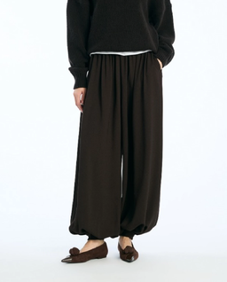 Ciemnobrązowe spodnie Balloon - Image #0