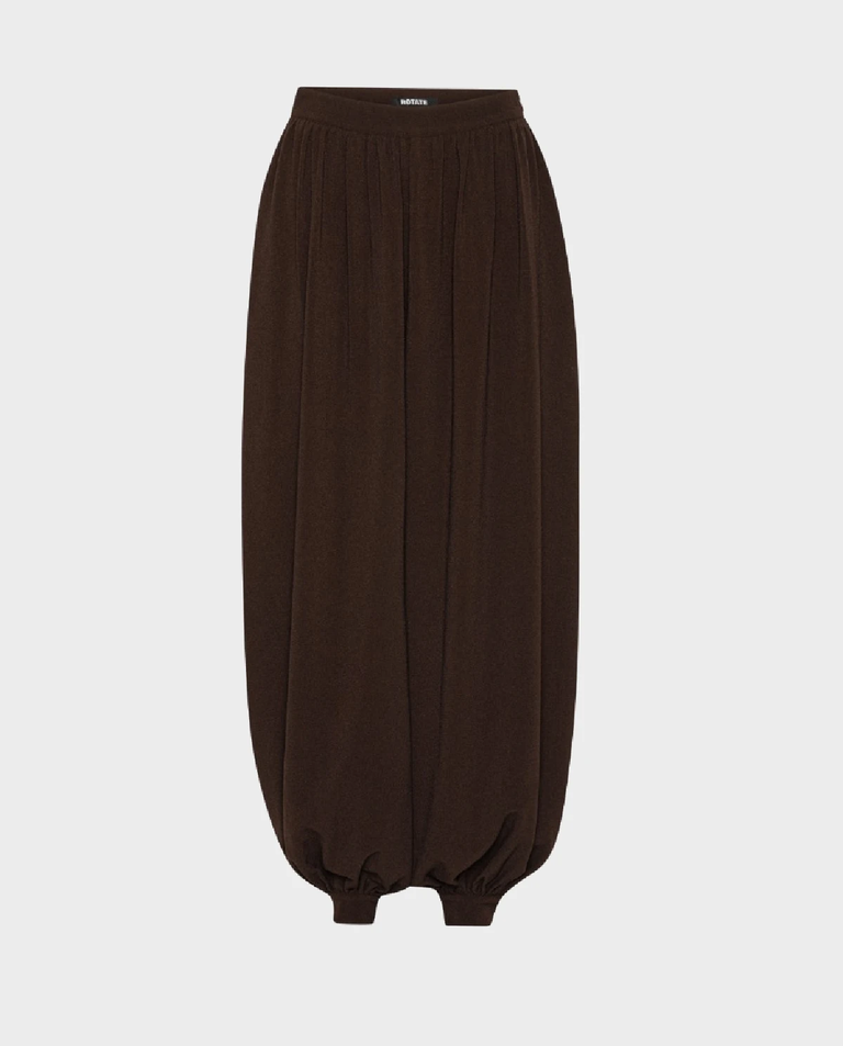 Ciemnobrązowe spodnie Balloon