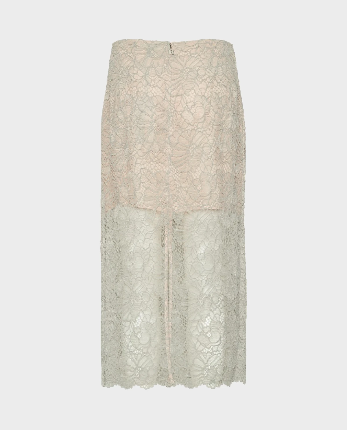 Ołówkowa spódnica z siateczki w kwiaty - Image #4