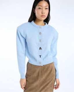 Jasnoniebieski dzianinowy kardigan - Image #0