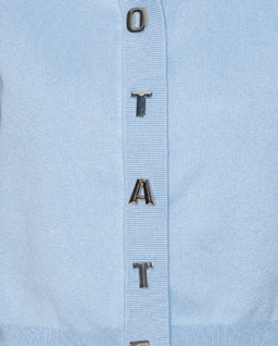 Jasnoniebieski dzianinowy kardigan - Image #4