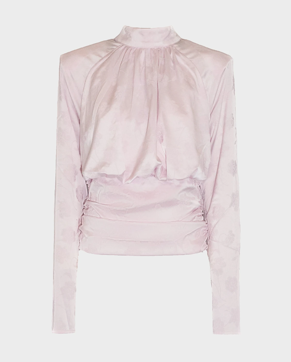 Jasnoróżowa bluzka z żakardowym wzorem - Image #0