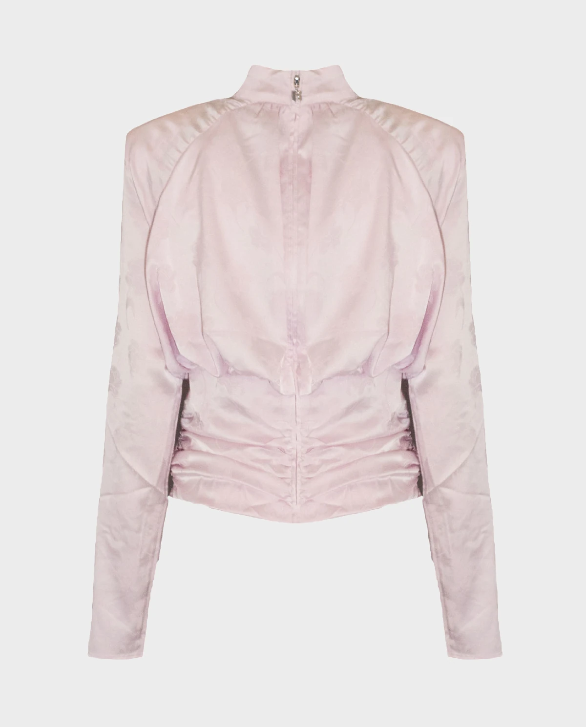 Jasnoróżowa bluzka z żakardowym wzorem - Image #1