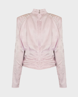 Jasnoróżowa bluzka z żakardowym wzorem - Image #1