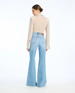 Jasnoniebieskie jeansy dzwony - Image #3