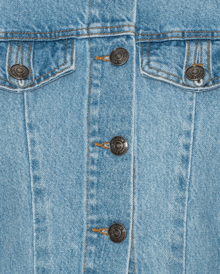 Rozszerzany top jeansowy - Image #4