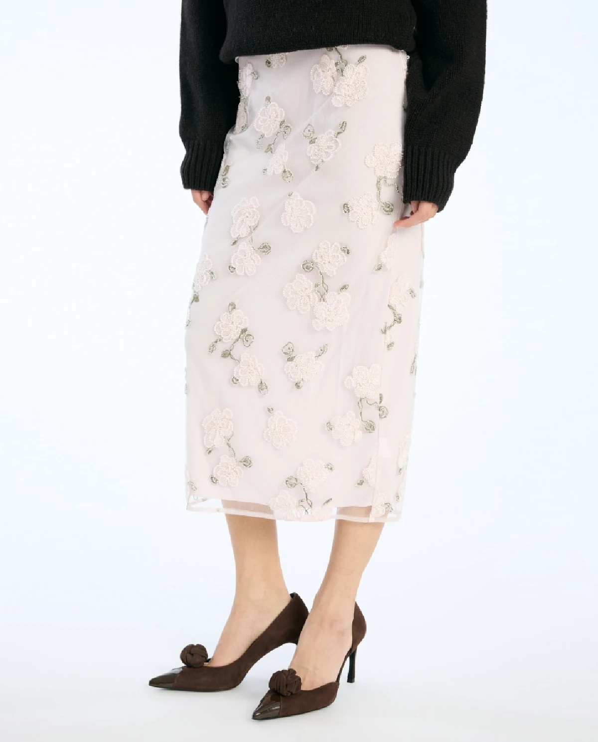 Ołówkowa spódnica midi z cekinami - Image #0