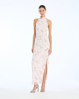 Jasnoróżowa sukienka maxi z cekinami - Image #0