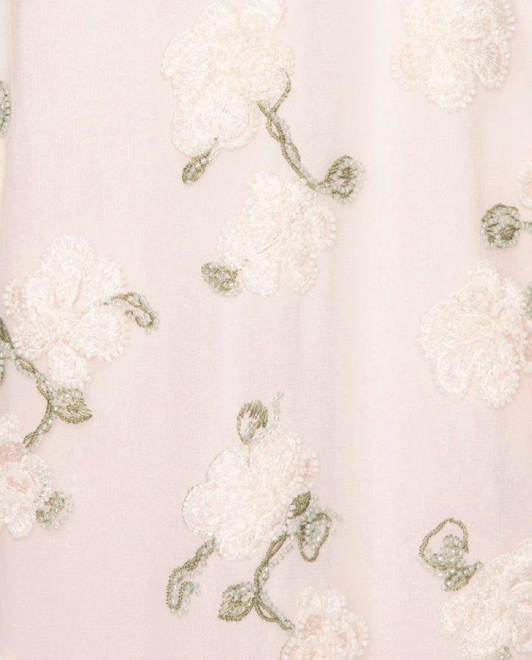 Jasnoróżowa sukienka maxi z cekinami - Image #4