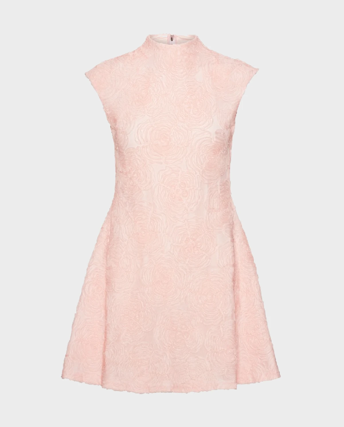 Jasnoróżowa mini sukienka z siateczki - Image #1