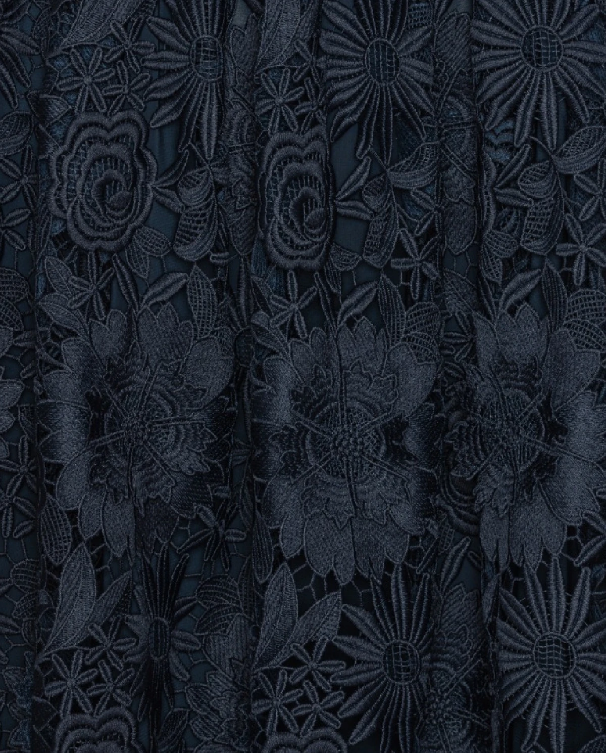 Granatowa sukienka midi z koronką - Image #4