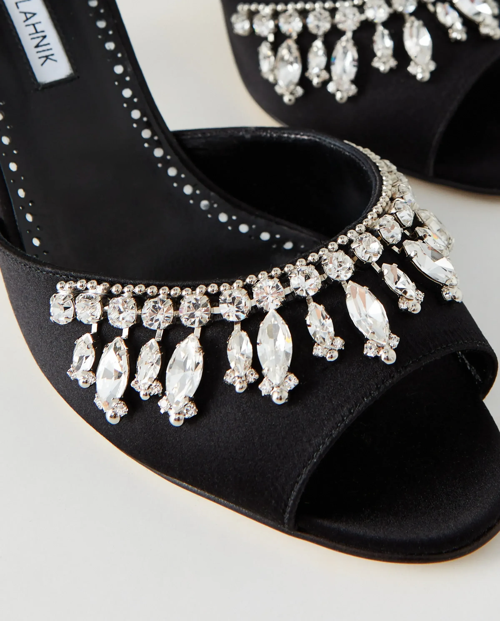 Czarne klapki na szpilce Tulimu 70 - Image #3