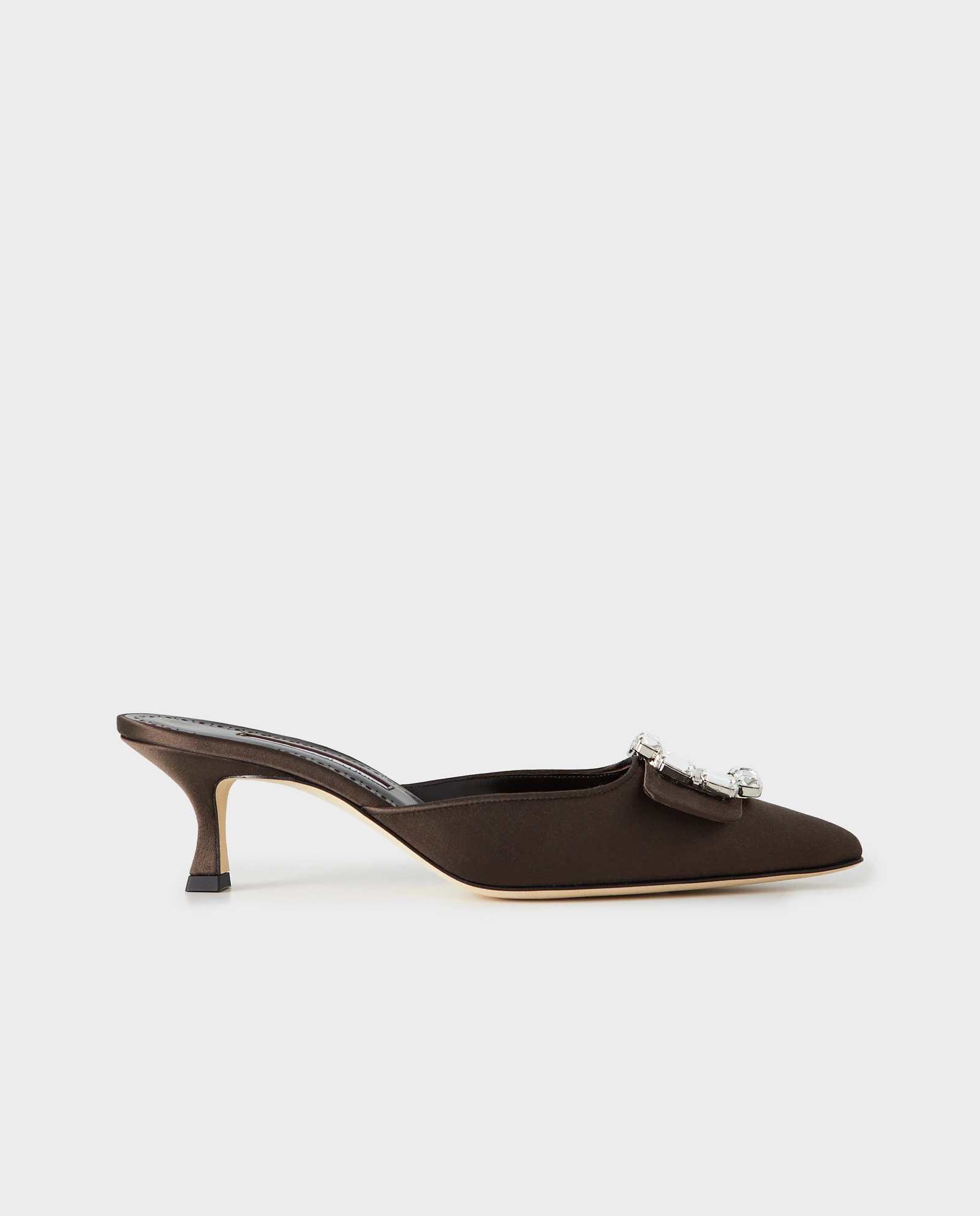 Brązowe mule na szpilce Mayjou 50 ‌ - Image #0