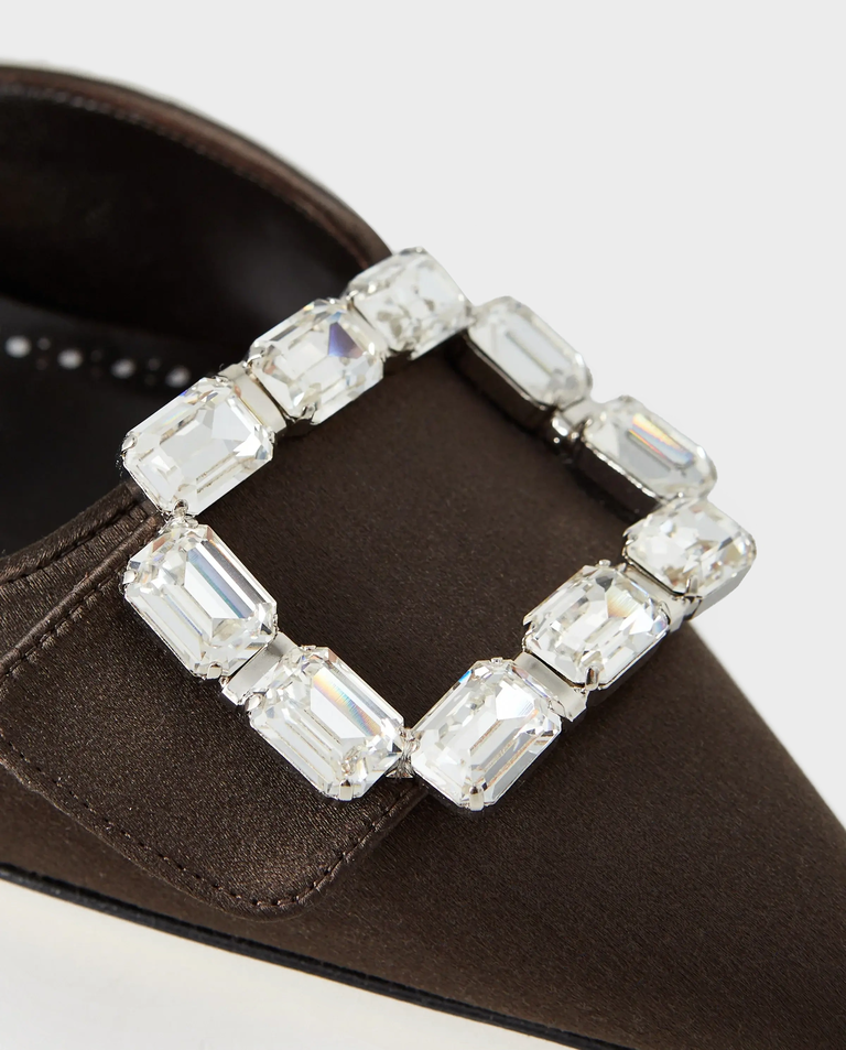 Brązowe mule na szpilce Mayjou 50 ‌ - Image #3