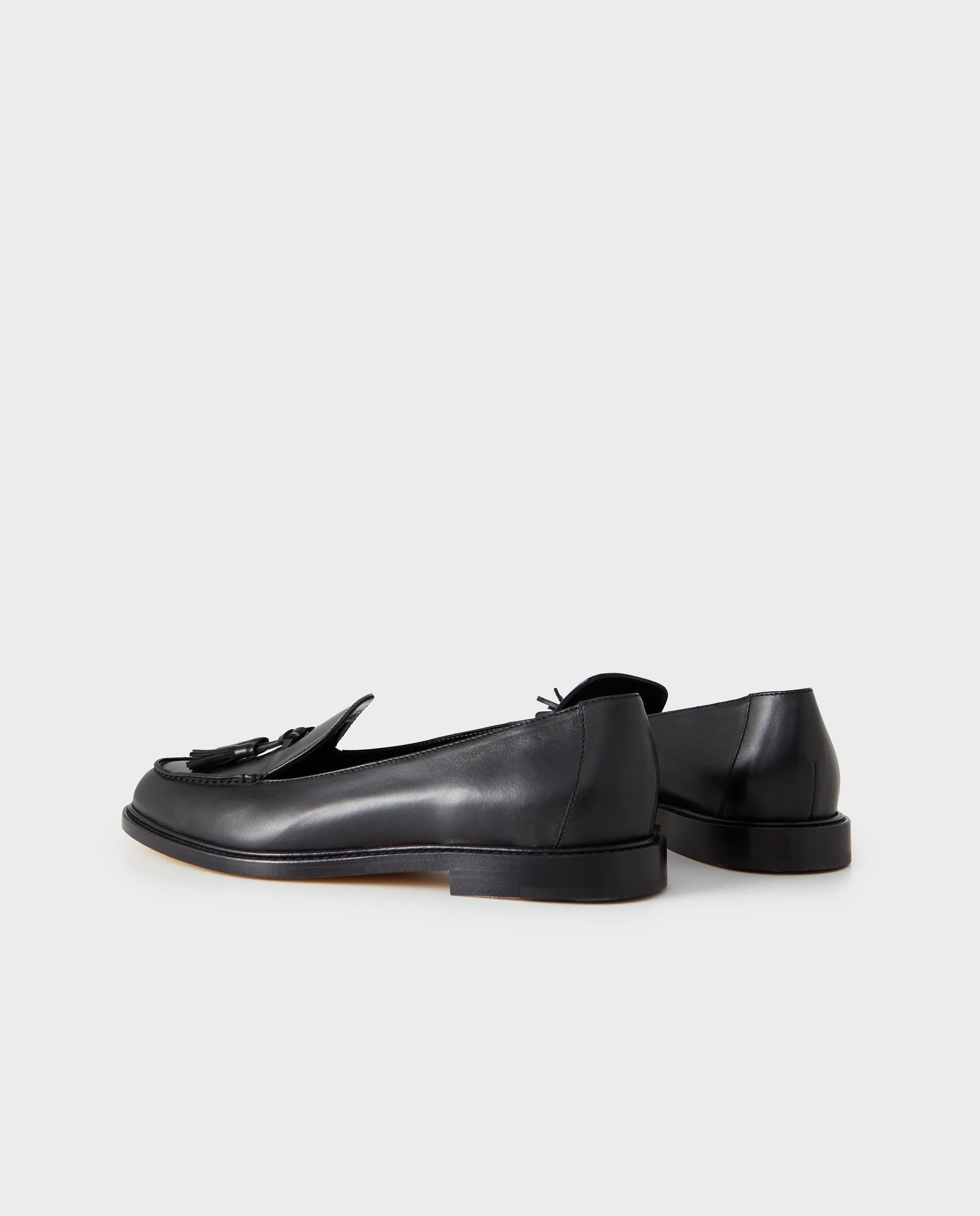 Czarne skórzane mokasyny Bucky - Image #2