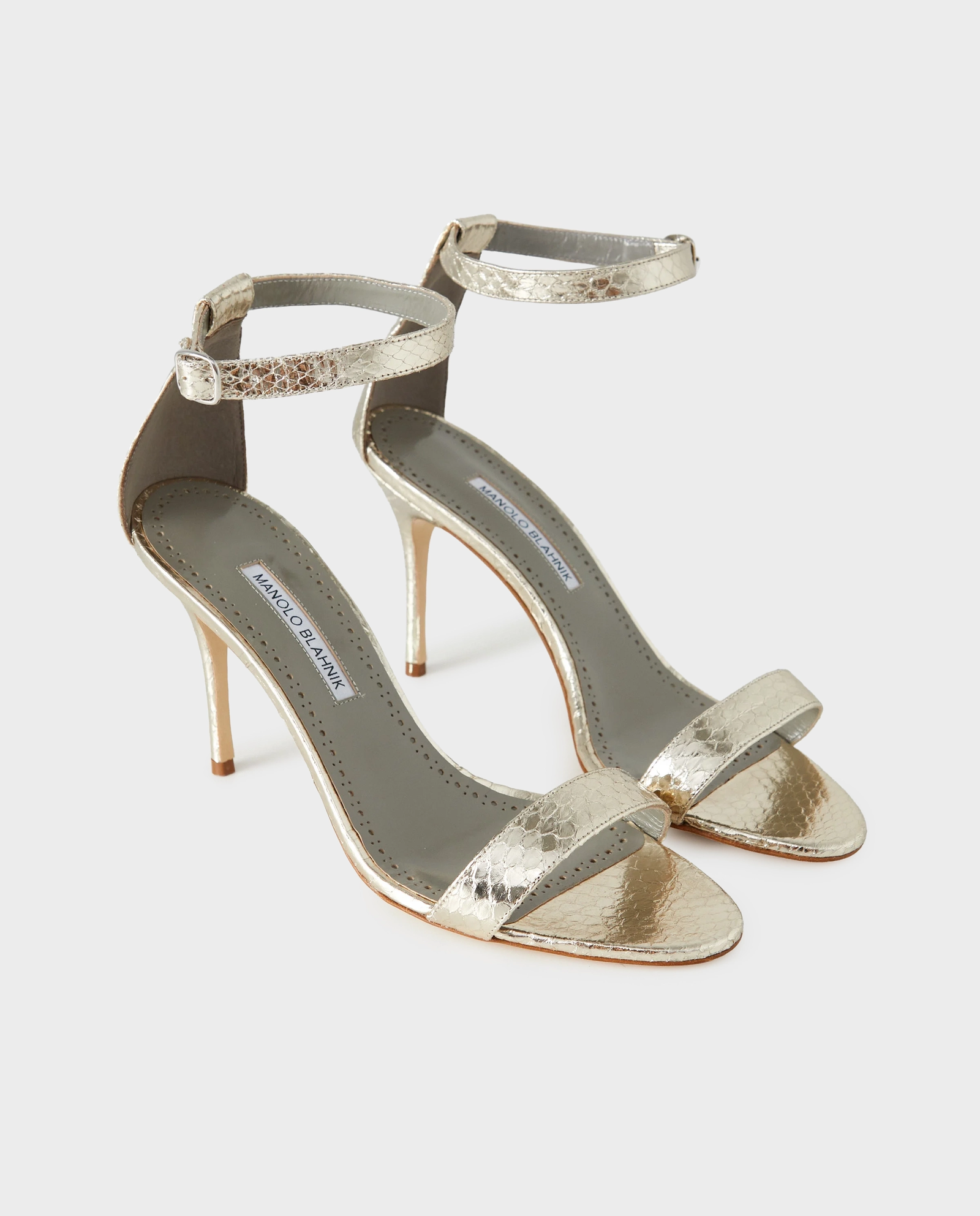 Złote sandały na szpilce Chaos 90 - Image #2