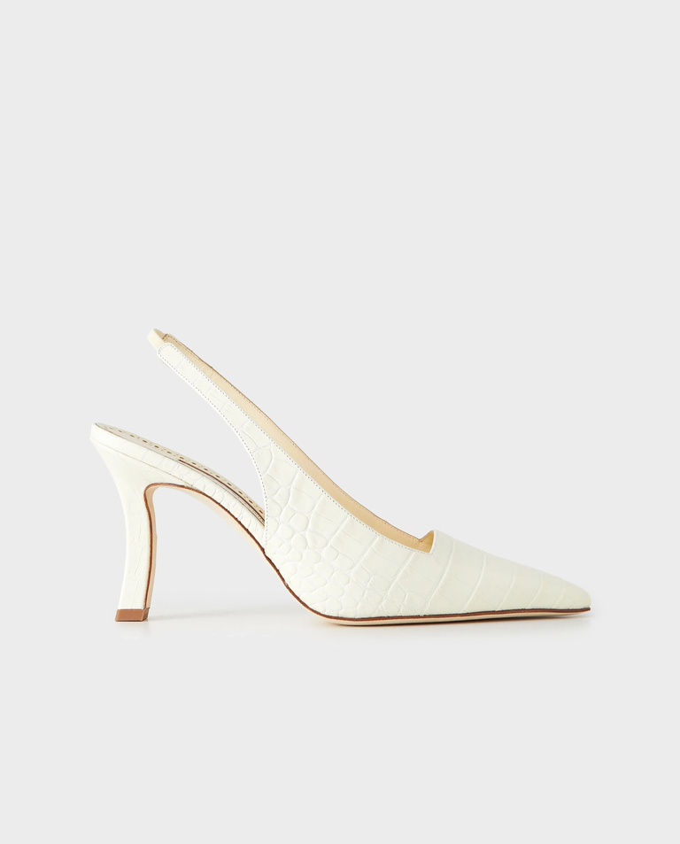 Kremowe czółenka Moirasli 90