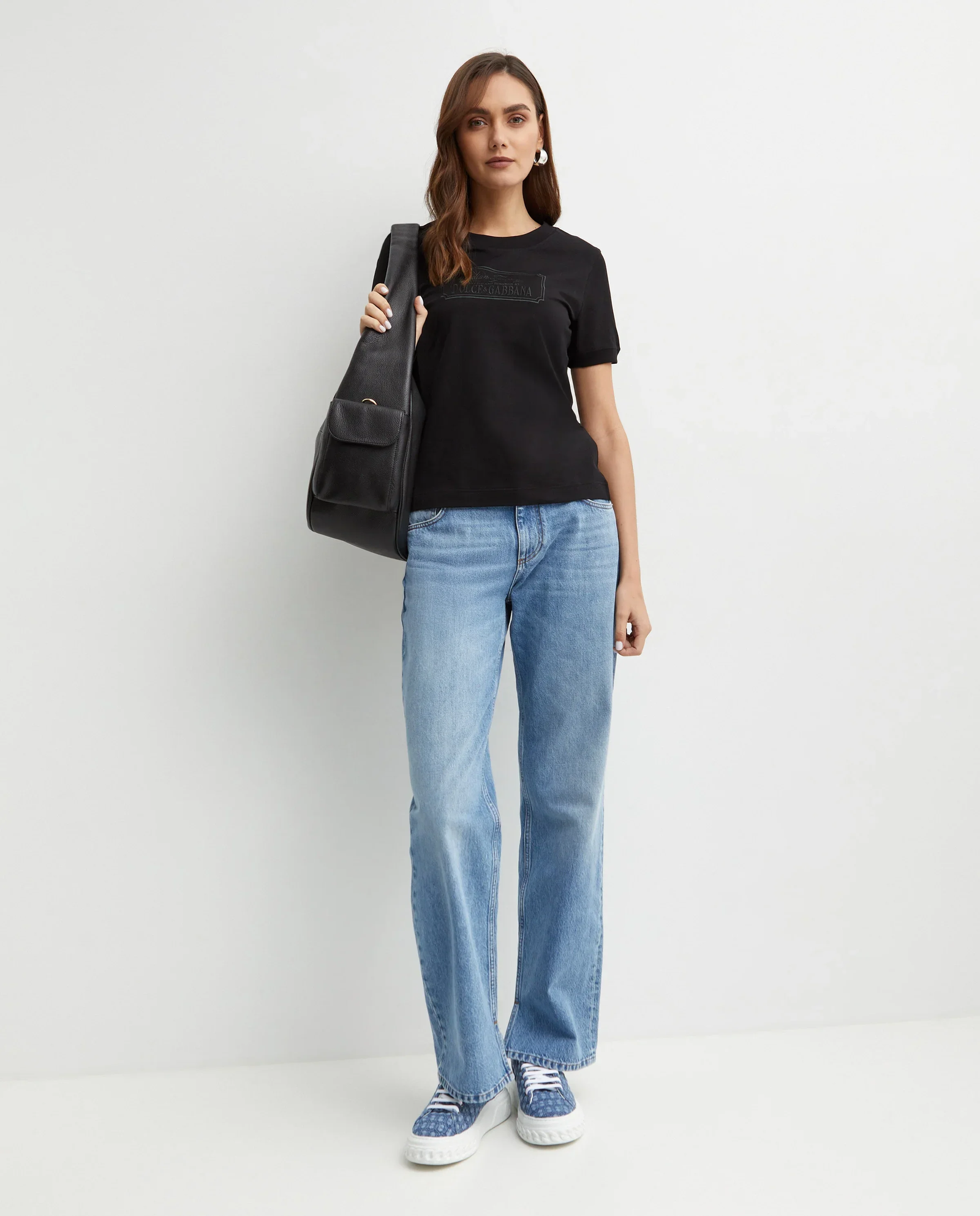 Czarny t-shirt z logo - Image #2