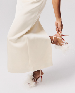 Beżowe sandały na szpilce Miss Z Poupi 100 - Image #1