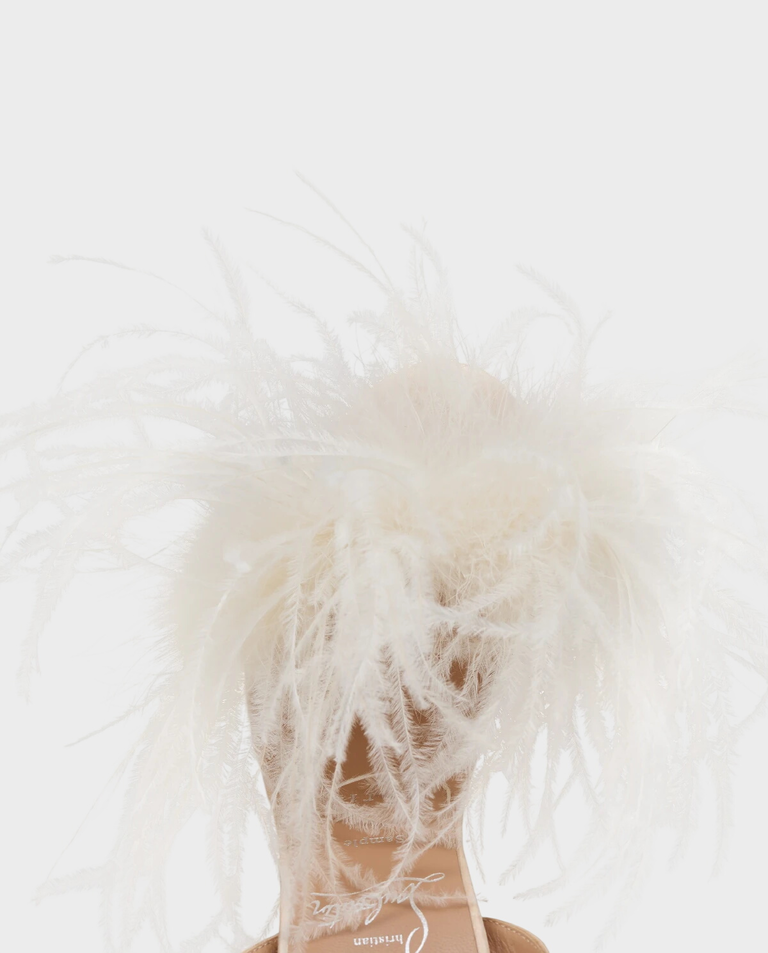 Beżowe sandały na szpilce Miss Z Poupi 100 - Image #4