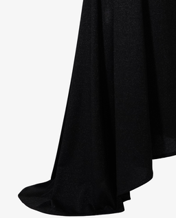 Czarna maxi sukienka z trenem - Image #6