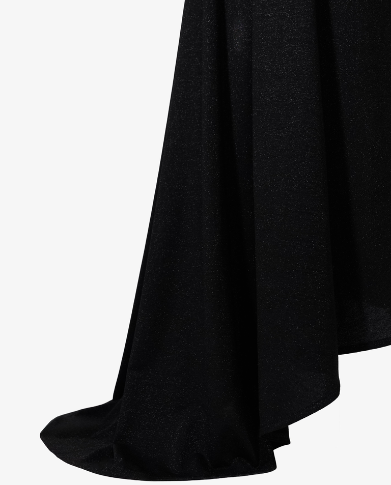 Czarna maxi sukienka z trenem - Image #6