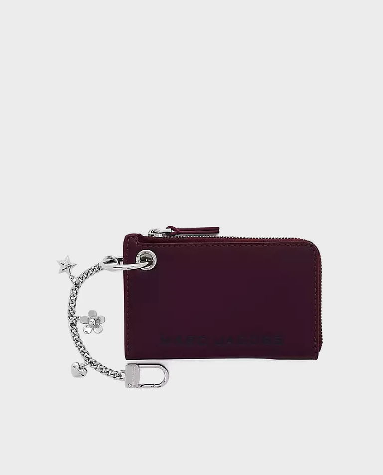 Burgundowy portfel na suwak