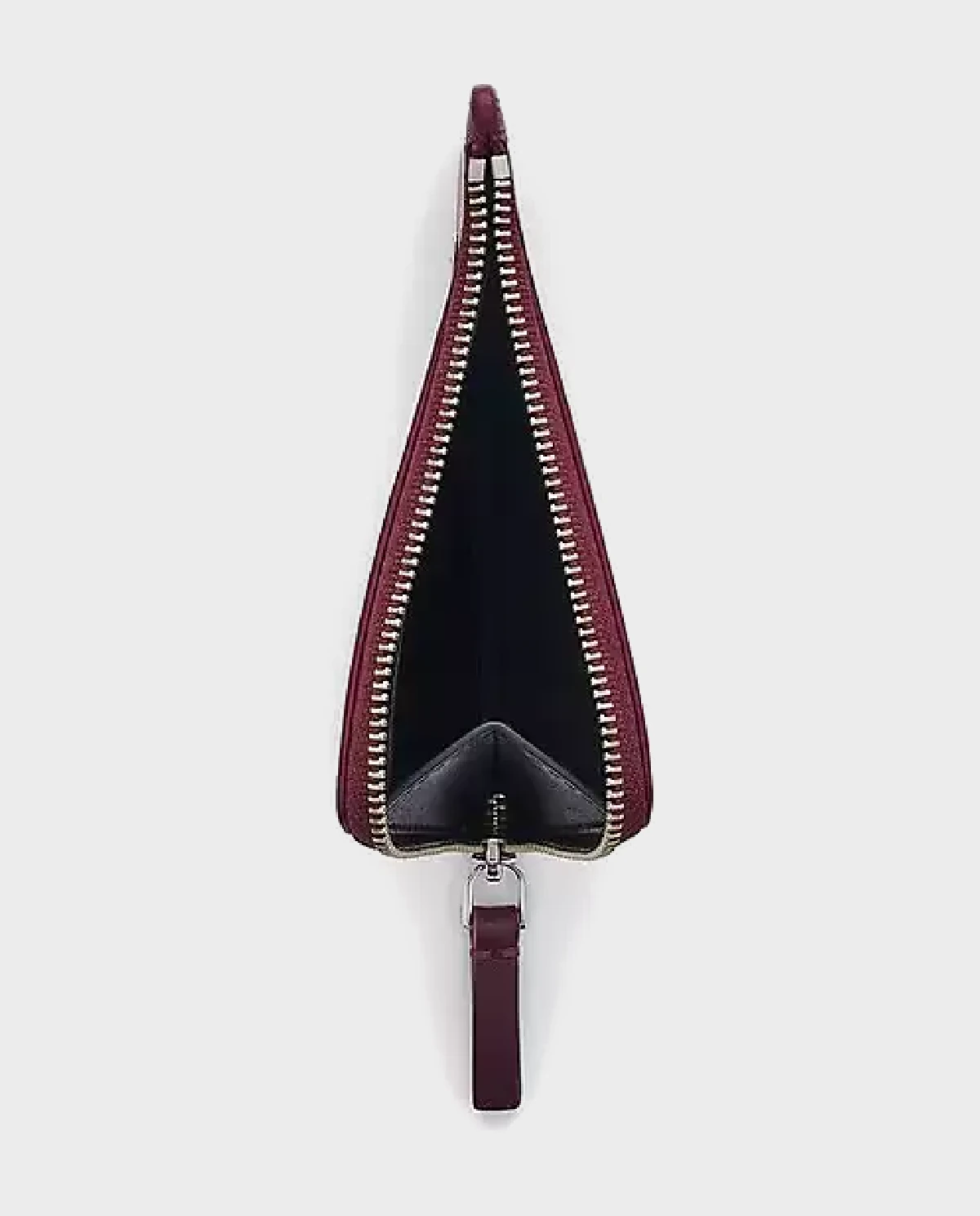 Burgundowy portfel na suwak - Image #3