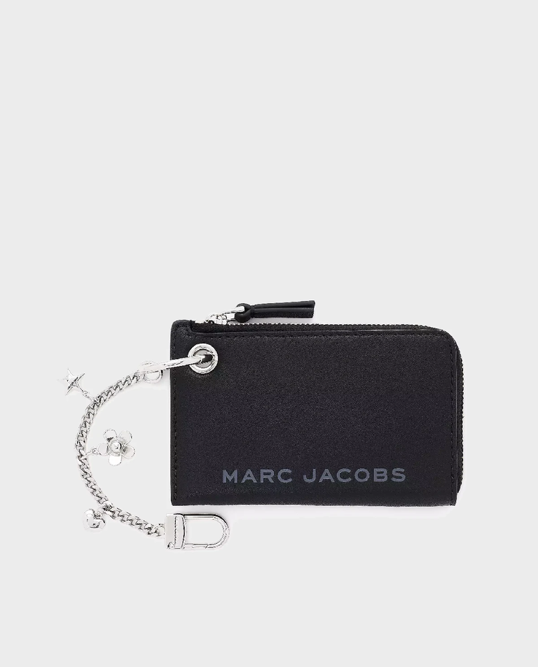 Czarny portfel na suwak