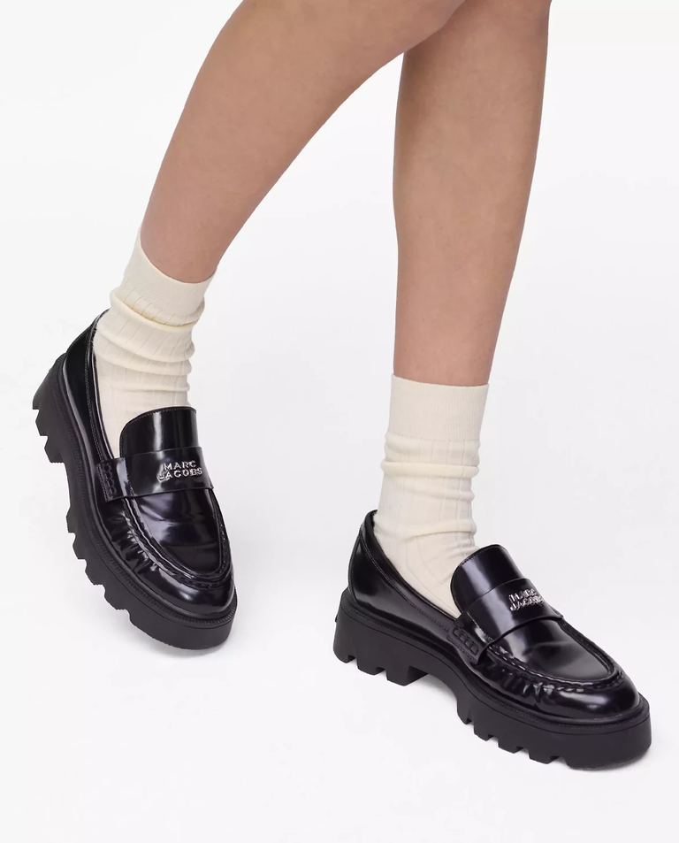 Czarne skórzane mokasyny Frankie