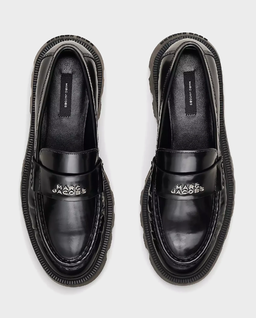 Czarne skórzane mokasyny Frankie - Image #4