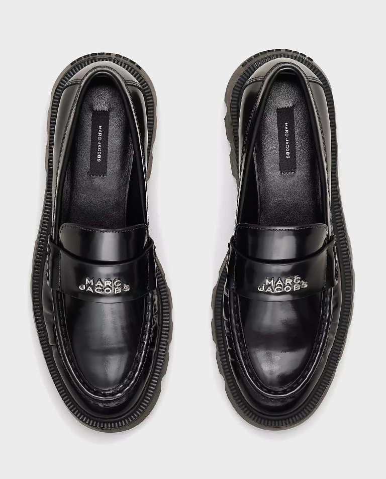 Czarne skórzane mokasyny Frankie - Image #4