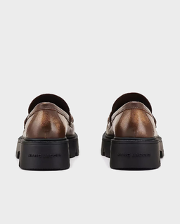 Brązowe skórzane mokasyny Frankie - Image #3