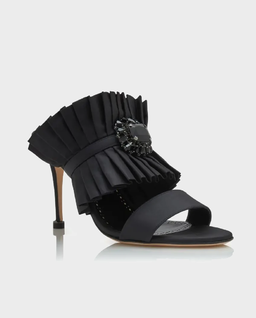 Czarne klapki na szpilce Danteuil 90 - Image #1