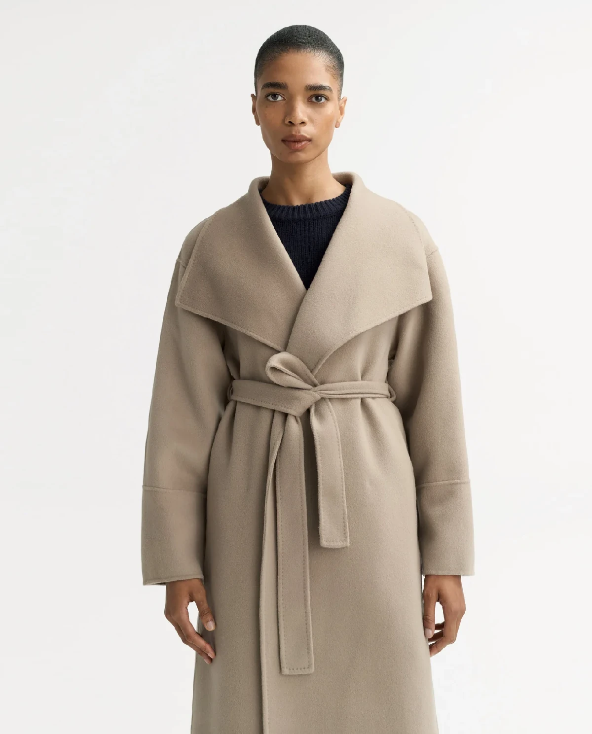 Długi beżowy płaszcz - Image #3