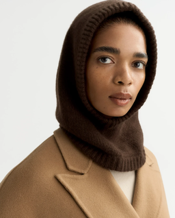 Ciemnobrązowa balaclava z kaszmiru - Image #1