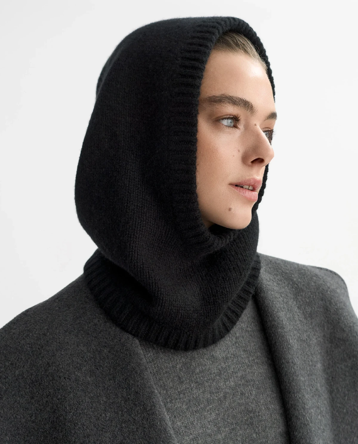 Czarna balaclava z kaszmiru - Image #1