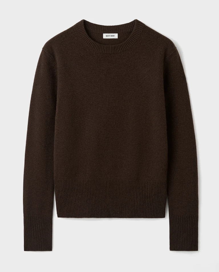 Brązowy kaszmirowy sweter