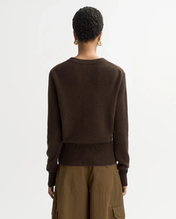 Brązowy kaszmirowy sweter - Image #3