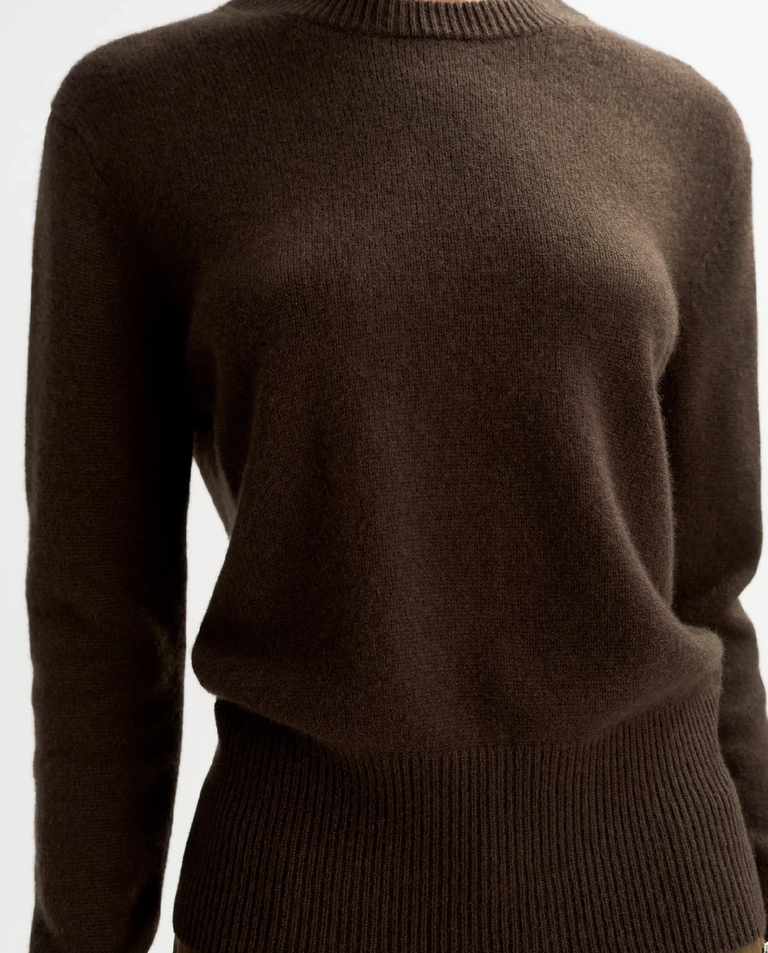 Brązowy kaszmirowy sweter - Image #4