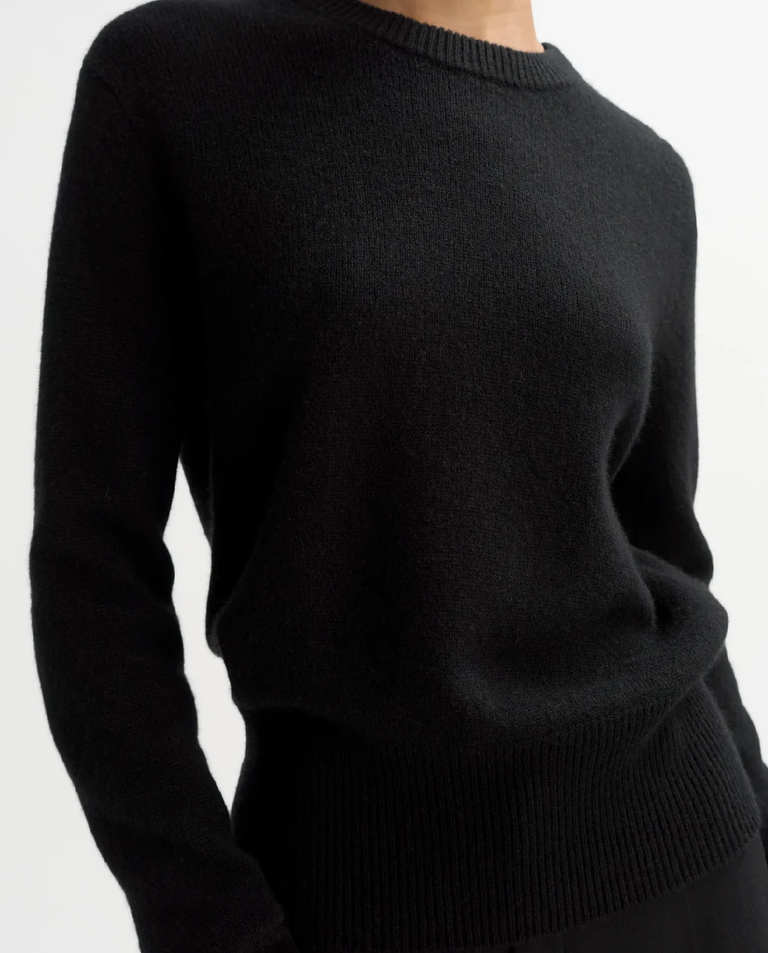 Czarny kaszmirowy sweter - Image #4