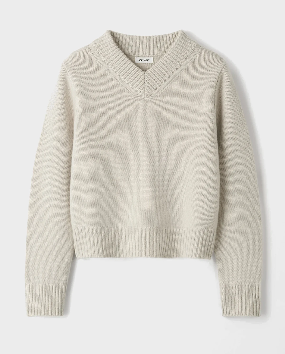 Kaszmirowy sweter z dekoltem w serek - Image #1