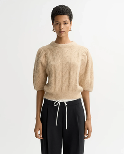 Dzianinowa beżowa bluzka - Image #0